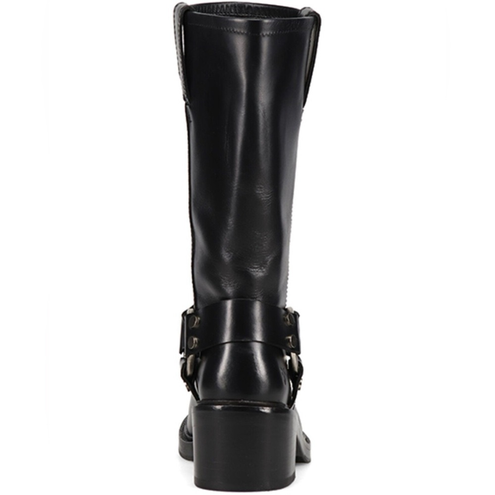 NWT NIB Frye Kate Harness Leather Boots Black Size 8 - Picture 6 of 11
